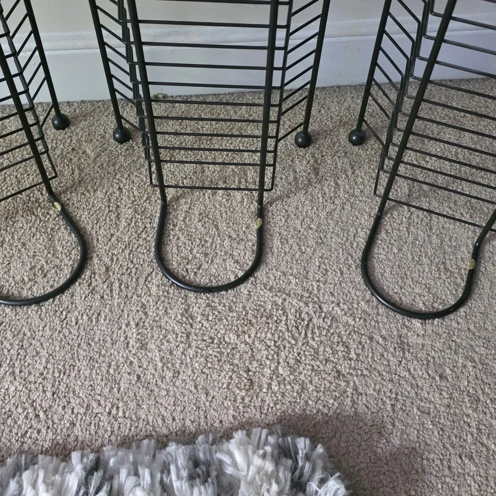 Vintage DVD Video Game Tower Rack Set of 3 Metal Black Media Storage Organizer - Picture 2 of 5